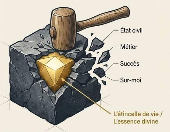 Frapper la pierre brute : décomposition de l'ignorance